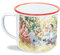Made in Gift Taza Enamel Personalizada con Foto de Acero Inoxidable con Borde de Color y Efecto Envejecido 79mm x 89mm (Rojo)