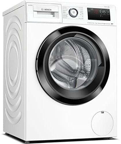 Bosch WAL28PH1IT Serie 6, Lavatrice a carica frontale, capacità 10 kg, 1400 rpm, Dosaggio automatico i-DOS, Home Connect, Programma Anti macchia, Hygiene Plus, Bianco, 60 cm