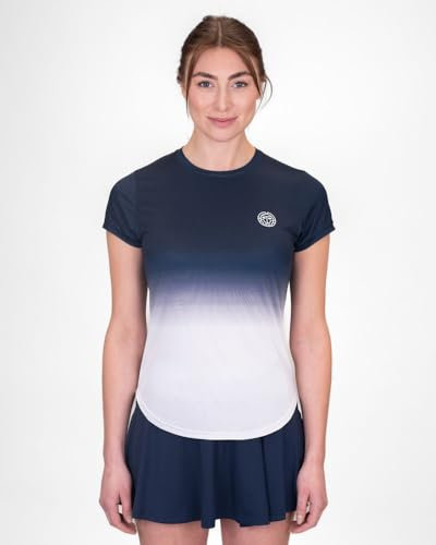 BIDI BADU Damen Crew Gradiant Tee - Dark Blue, White, Größe:L
