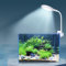 BigTron Vollspektrum-Aquarium-Licht, oval, Mini-USB, 11 blaue 11 rote LEDs, Aquarium-Licht mit verstellbarer Schraube für 4 mm-14 mm Dicke, 360 Grad drehbar, beliebig für Aquarien (EP050018)