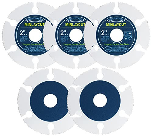 Hartmetall-Holz-Trennscheiben-Set 50mm - 5 Stück 2 Zoll zum Schneiden von Holz und Hartplastik 3/8(10mm) Bohrung
