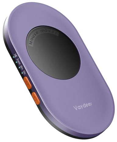 VAYDEER Ultra Slim Mouse Mover, Adjustable Timer, Noiseless, Purple | Timer Control, Noiseless Operation, Keeps Computer Active