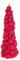 LED Bubble Tree Kerze pink magenta 3D Batterie Timer Echtwachs Weihnachten