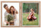Ehuihuan Bilderrahmen 3 Bilder, Bilderrahmen Holz, Doppelt Collage Fotorahmen, Bilderrahmen Collage mit Scharnier Dreifach, Bilder Holzbilderrahmen für Büro, Hochzeit, Familie (8 Zoll-Doppel)