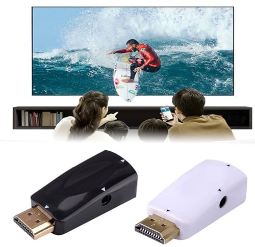 TV Streaming Device, Wireless Display Adapter, 1080p Box, Mobile Screen Mirroring Receiver (Black+White)
