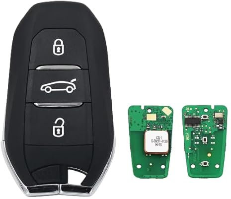 INOKEY Clé Vierge Complète à Programmer pour Citroën C4 Picasso (2017 à 2019) - 3 Boutons - Circuit IM2A, Transpondeur, Pile, Lame