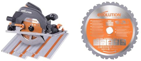 Evolution Power Tools - Scie Circulaire Multi-Matériaux Compatible avec un Guide R185CCSX & Power Tools La lame TCT multi-matériaux R185TCT-20CS (Rage) coupe le bois, le métal