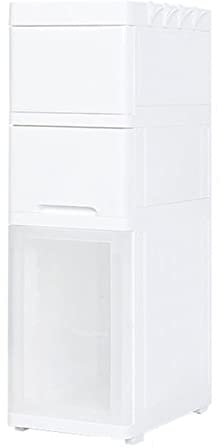 Schmaler Lagerschrank, Küchenspalten-Lagerschrank, Lagerschrank, Badezimmer-Lagerschrank, multifunktionale Schublade für Badezimmer, Wohnzimmer, Schlafzimmer, weiß
