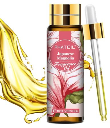 PHATOIL Duftöl Magnolienöl Japanisch 10ML, Ätherisches Öl Magnolie Japanisch für Aromatherapie von Erstklassige Qualität, Ätherische Öle Duftöle für Diffuser, Seife, Magnolia Oil