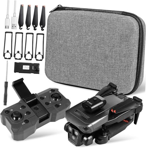 ABOOFAN Faltbare Drohne Mit Kamera Quadcopter Mit Hindernisvermeidung Faltbares Design Für Reisen Und Outdoor-aktivitäten Tragbar Mit Zwei Akkus Für Verlängerte Betriebsdauer