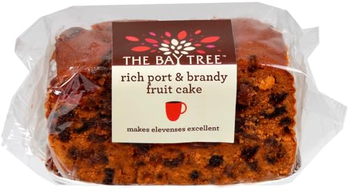 The Bay Tree - Rich Fruit Cake with Port & Brandy, 310g | Moist British Fruit Cake Infused with Real Port & Brandy, Handcrafted in the UK, Great for Festive Occasions