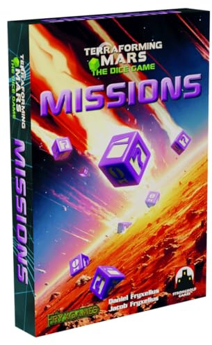 Stronghold Games Terraforming Mars - Das Würfelspiel, Missionen Erweiterung | New Missions, Purple Influence Dice, Corporations & Project Cards, Strategy Game Add-On