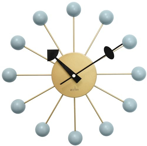 Acctim 29209 Meta Spoke Wall Clock in Brass/Haze