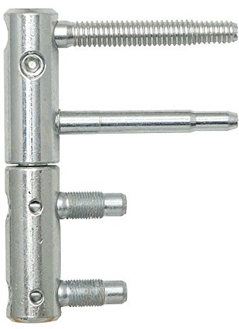 SFS Türband 3-Dim 2-Tlg. | Zargenband für Innentüren | Einbohrband ø 20 mm, Höhe 112mm, Stahl verzinkt silber mit Aushängesicherung
