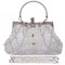 Selighting 1920er Vintage Clutch Abendtasche für Frauen formelle Braut-Hochzeits-Clutch Bälle Cocktail-Party-Handtaschen, Silber (silber), Einheitsgröße