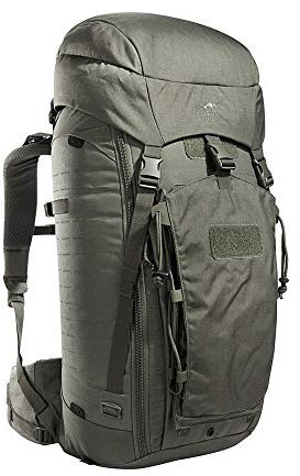 Tasmanian Tiger TT Rucksack Modular Pack 45+ Molle-Kompatibler Backpacker Trekking-Rucksack Abschließbar 50L Gesamt-Volumen, Steingrau-Oliv IRR