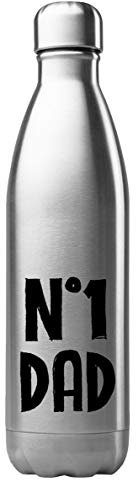 Bouteille Gourde Isotherme Acier INOX 500 ML imprimé Citation fête des pères n°1 Dad G1040