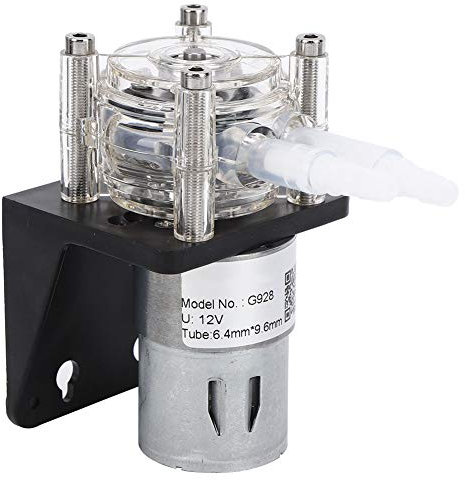 500 ml/m Dosierpumpe Getriebemotorlabor Schlauchpumpe Schlauchpumpe Drei Rollen Tropfdosierpumpe mit Sockel(12V)