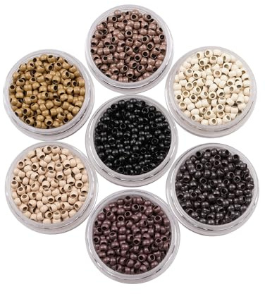 KOCONI Nano rings Nano beads Micro Rings Micro Beads Rings Micro Nano Beads Nano Ring (200Pcs Nano Ring, #3 Dark Brown)