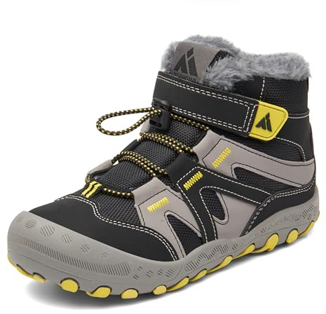 Mishansha Stivali da Neve Bambino Scarpe Invernali Comode Ebano Nero 38EU
