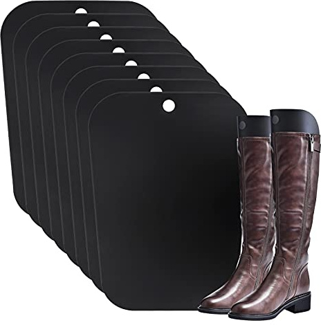 4 Pairs Boot Shaper Form Inserts Boot Stand Holder Reusable Tall Boot Support Boot Trees for Long Boots Black Boot Holder Shaper Boot Fillers for Women and Men Preventing Creasing Bending 12 Inches