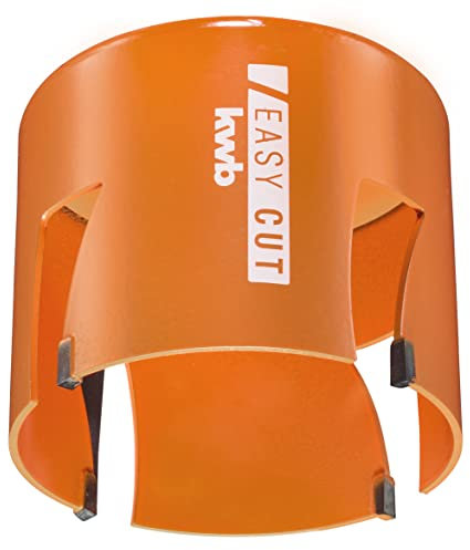 kwb sega a tazza Ø 80 mm con denti brasati ad alta temperatura, rettificati al diamante, rapida asportazione di trucioli, punta centrale da 6 mm per uso universale