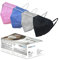 Obbocare - FFP2-Masken mit 5 Schichten. FFP2-Maske mit CE-Zertifikat homologiert. Schwarz, Grau, Blau und Pink. Einzeln verpackt. Hergestellt in Spanien. Schachtel mit 20 Einheiten, 5 von jeder Farbe