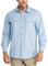 33,000ft Men's Long Sleeve Shirts UV Protection Safari Button-Down Shirt Breathable Wicking Quick Drying Outdoor Top with Pockets for Hiking Fishing Golfing,Light Blue L