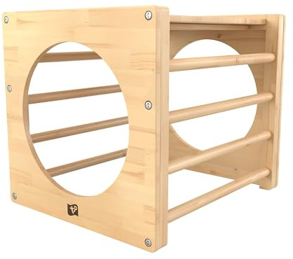 TP 684U Active-Tots Kletterwürfel aus Holz im Pikler-Stil, Indoor-Spielplatz, Montessori-Spiel für Baby und Kleinkind ab 12 Monaten, Holz
