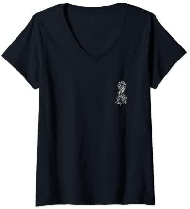 Femme Balançoire à fruits en forme d'ananas pour garçons et filles T-Shirt avec Col en V