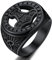 ChainsProMax Viking Celtic/Nautical Compass/Thor's Hammer Ring, Can Engrave, Size#07-#14 Norse Rune Spirit Rings, Stainless Steel/Black-Send Gift Box, Metal, not known