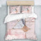 NC Marble Pink Rose Gold Decorative 3 Piece Bedding Set, Kids' Duvet Cover Sets, Soft Microfiber Comforter Cover Sets with 2 Pillow Shams Casual Modern Bedroom 200x200cm