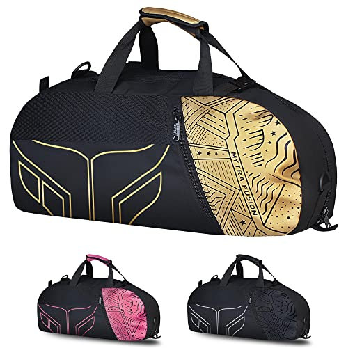 Mytra Fusion Sporttasche mit Schulter sporttaschen zum Herren & Damen trainingstasche (Gold)
