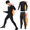 CheChury Thermo-Unterwäscheset Kinder Thermo Oberteile Jungen Sportunterwäsche Kinder Fussball Ski, Schwarz, 30/150-155cm (Top and Bottom), Unisex, Kinder, Outdoor-Enthusiasten