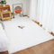 Ghouse Kurzflor Wohnzimmer Teppich Schlafzimmer Matte Moderner Home Flauschig Weich Teppiche für Kinderzimmer Anti-Rutsch Unterseite Waschbarer Teppich 150x240cm Weiß
