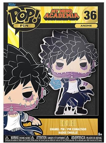 Loungefly POP! Large Enamel Enamel Pin MY HERO ACADEMIA: DABI - Dabi - My Hero Academia Emaille-Nadeln - Niedliche Brosche Zum Sammeln - Für Rucksäcke & Taschen - Geschenkidee - Anime Fans