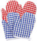 Cabilock Mini Oven Mitts 4pcs Children Microwave Gloves for Kids Play Kitchen Heat Resistant Cooking Mitts Anti Scald Baking Gloves for Boys Girls