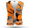REEFLEXX Herren-Fahrradweste - Stylische Warnweste mit auffälligen Farben/Mustern und starken Reflektoren - Erhöhte Sichtbarkeit im Straßenverkehr. Orange Camou Skull, Größe XL/XXL