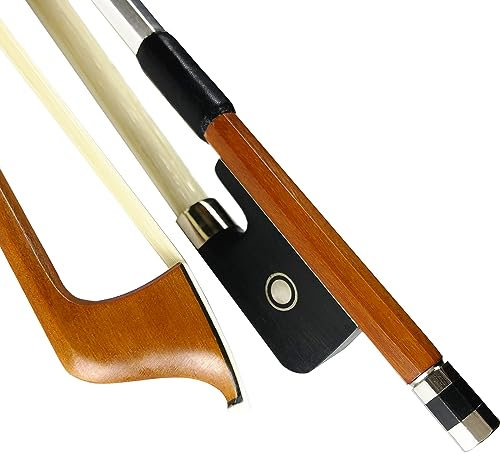 WinsterBow Brasilwood Violinen-Violinen-Cellobogen aus Ebenholz, volle Größe, Ebenholzfrosch mit natürlichem Rosshaar (Cello Bogen 1/4)