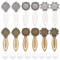 nbeads 24 STK. 3 Stile 2 Farben Lesezeichen Mit Klarglas Cabochons, 12 Stück Tibetischen Stil Lesezeichen Cabochon Einstellungen 12 Stück Kuppelglas Cabochons Zum Geschenken Basteln DIY-Lesezeichen