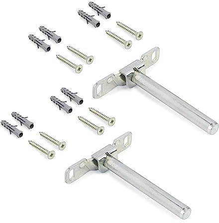 Emuca - Support Invisible pour étagère en Bois Mirage, Zingué, Acier, 20 u