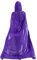 MiiDD Mantello con Cappuccio Lungo in Velluto,Costume Unisex di Halloween Carnevale Natale Capo Masquerade Costume Strega Wicca Vampiro(Marrone,L)