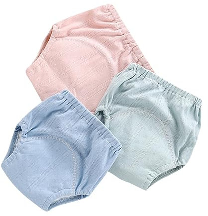ibasenice Töpfchentraining Hose 3 Stück 4-Lagig Atmungsaktiv Wiederverwendbare Trainingshosen für Kleinkinder Unterwäsche für Outdoor und Alltag Stoffwindeln 91,4cm Gemischte Farben