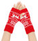 FGFD&OU Fingerlose Handschuhe für Damen Gestrickte Halb Fingerhandschuhe Kurzer Strickhandschuhe Fäustlinge Handwärmer Handgelenkwärmer Armstulpen Handstulpen Pulswärmer (1Paar-Xmas-Rot)