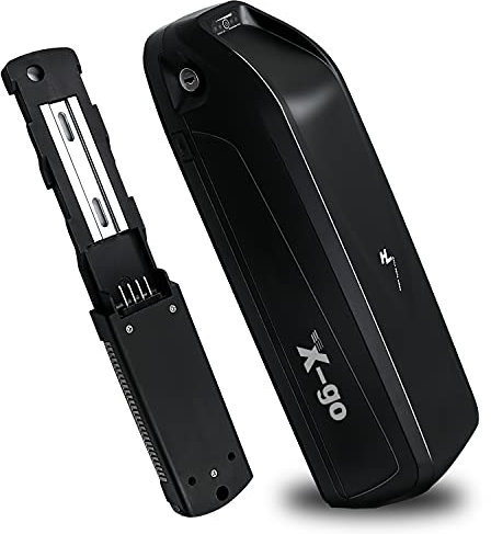 X-go Ebike Batería, 48V 15AH Hailong Eléctrica Ion-Litio Bicicleta Batería con Cargador, 4 Pin Placa Base para 1000W 750W 500W 350W 250W Motores (48V 15AH 4 Pin+USB)