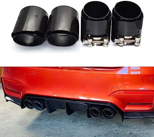 LOLUZ Endstuck Auspuff für B-MW F87 M2 F80 M3 F82 F83 M4, Auspuffblenden Edelstahl Auto Endstück Endschalldämpfer Spitze Endrohrblende,A-A