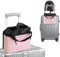 Luggage Cup Holder for Suitcases, Multifunctional Travel Cup Holder, Travel Coffee Mug, Fits Roll on Suitcase Handle, Gifts for Flight Attendants Creative Travel Accessories (Pink)