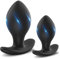 Medium Groß Silikon Analplug Set, Meeteel Buttplug Fetisch Masturbation Anal Butt Plug Analplug Erotik Sexspielzeug für Männer Frauen Schwarz