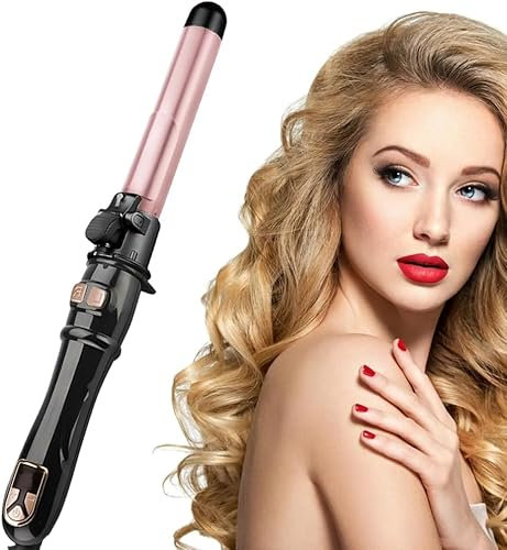 Neusky Lockenstab Automatisch, Lockenstab Curling Iron 28mm, Hair Curler mit LCD Display, 100-220℃ (Rose Gold)