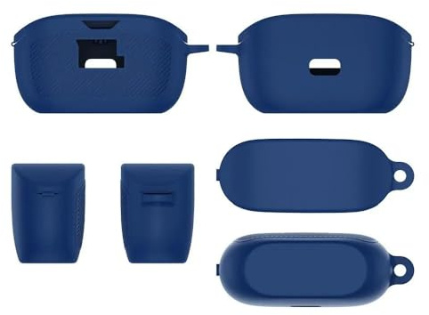 Earbuds Case Cover Compatible for JBL Vibe Buds, Silicone Earphone Cases Protective Headphone Shell Ear Buds Box Shockproof Headset Carrying Storage Sleeve(Case Only) (Blue)